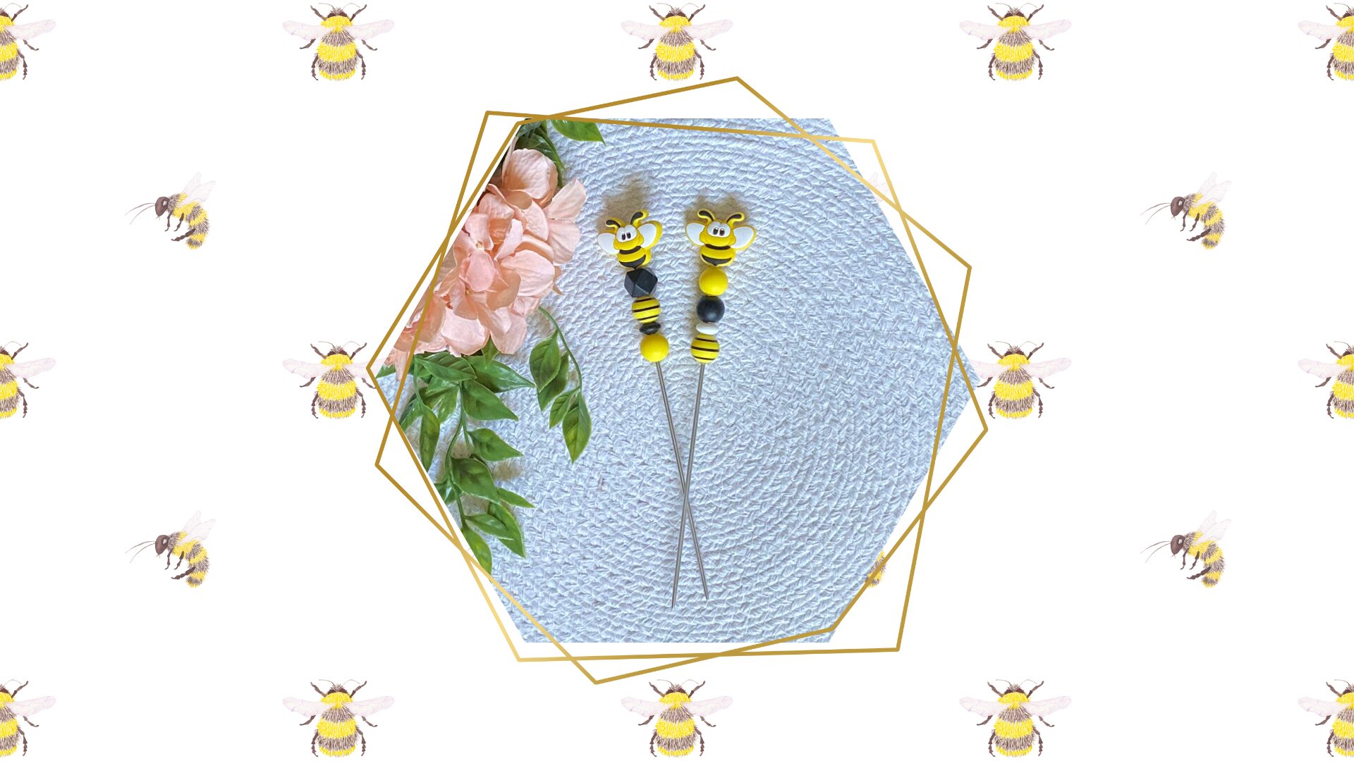 amigurumi sticks diy with bees