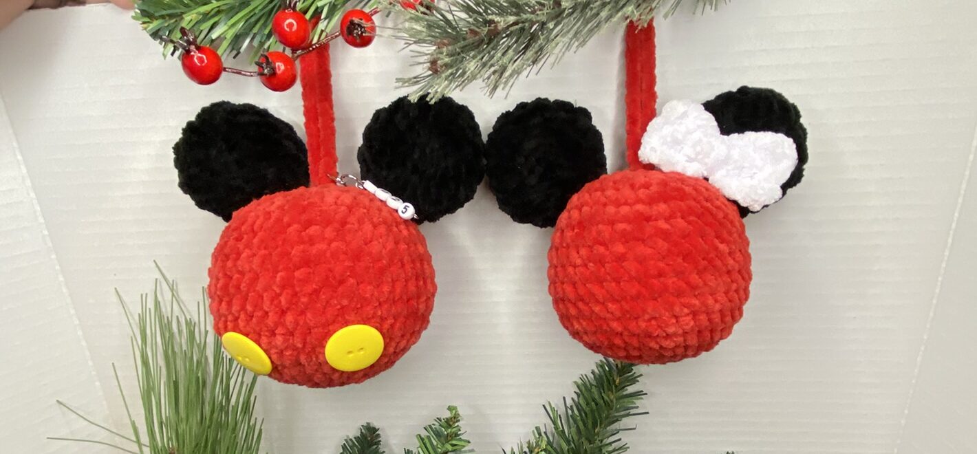 crocheted ornaments magical mice pattern